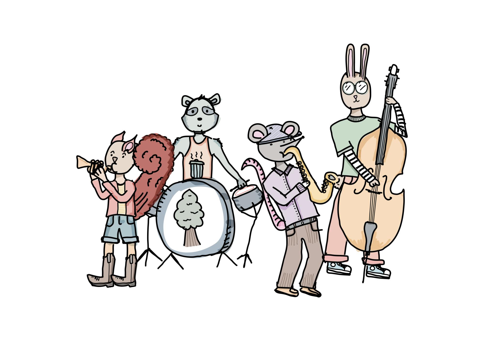 Woodland Critter Jazz Band