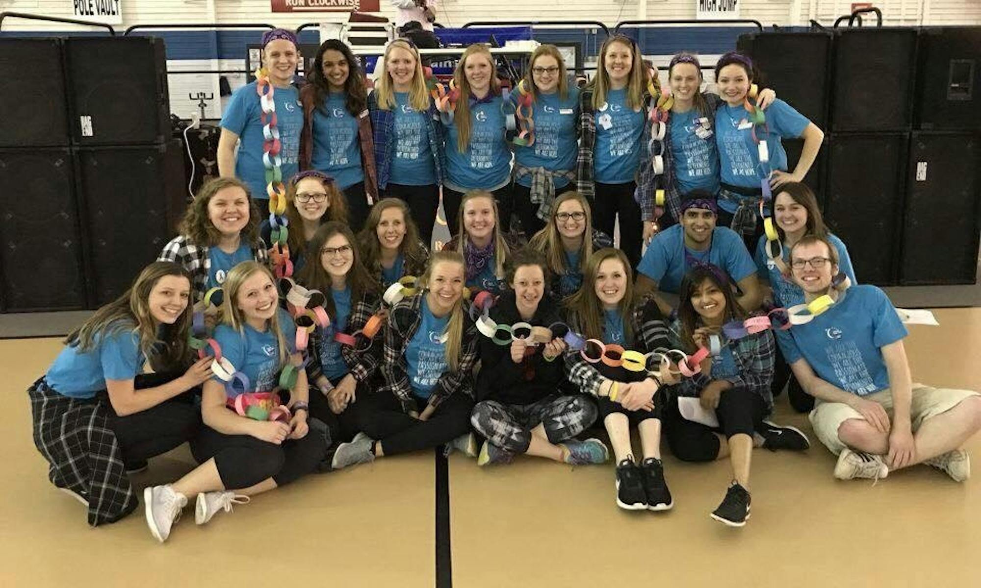 The UW-Madison chapter of Colleges Against Cancer sponsored Relay for Life at Camp Randall Sports Center Friday. Participants packed The Shell to walk laps in solidarity with cancer survivors, caregivers, friends, family-members and supporters.