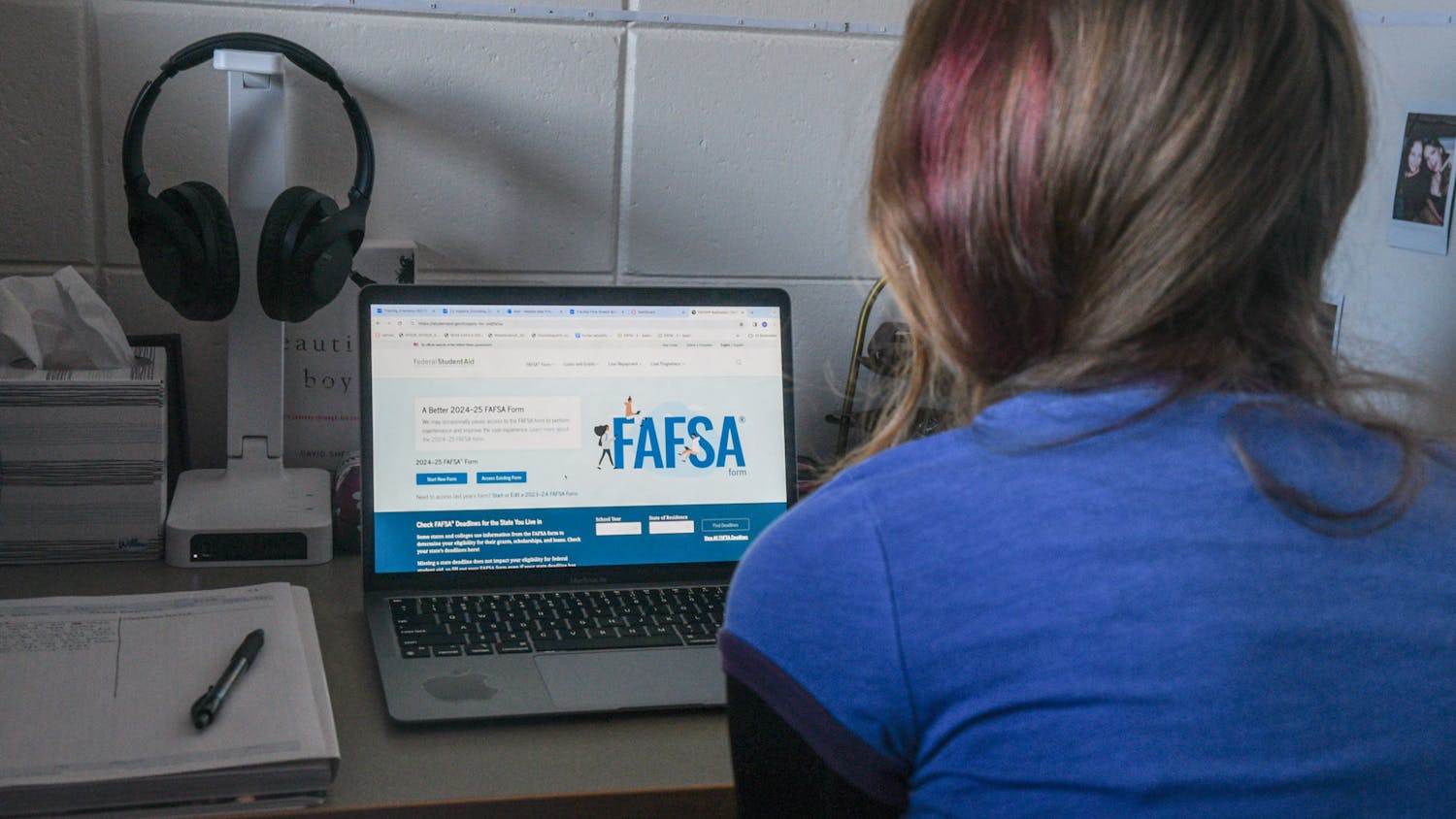 Student Looking at FAFSA