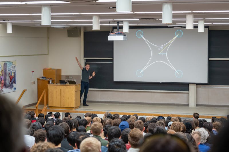 ‘Mathematicians are just going crazy’: YouTuber 3Blue1Brown packs UW lecture hall, talks high-dimensional spheres
