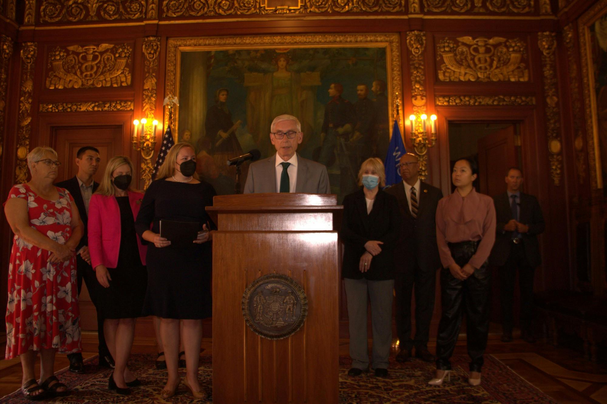 Gavin Escott Governor Tony Evers Press Conference.jpg