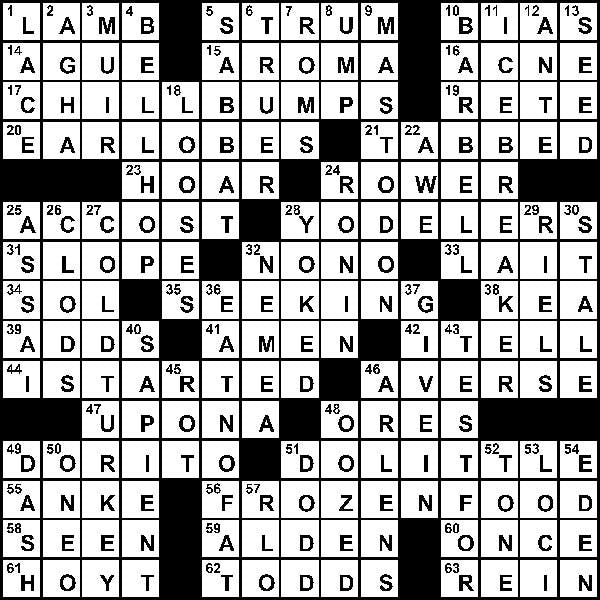 09/25/2009 - Crossword Solution