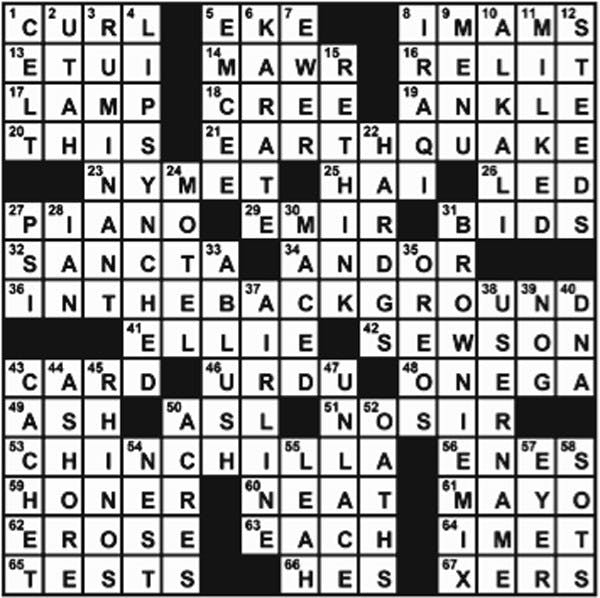 09/17/2009 - Crossword Solution