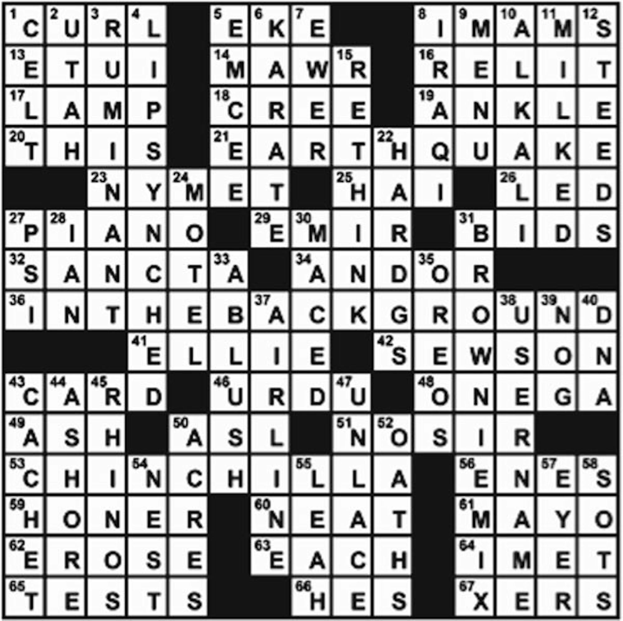 09/17/2009 - Crossword Solution