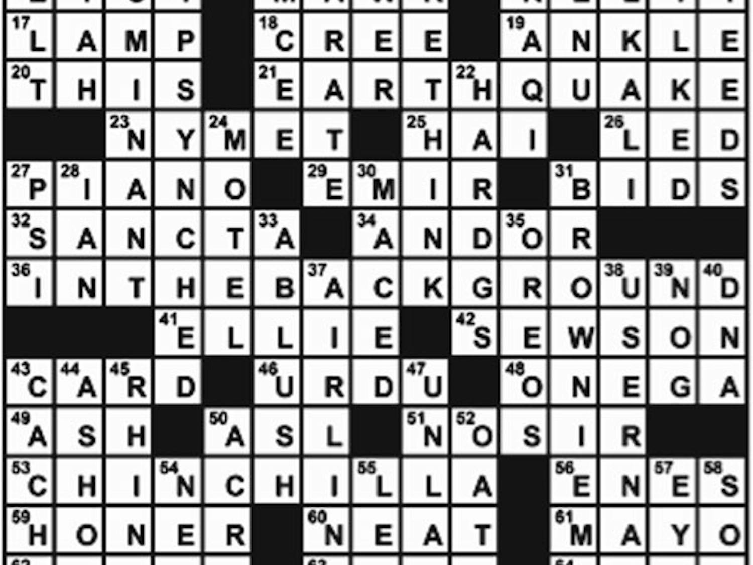 09/17/2009 - Crossword Solution