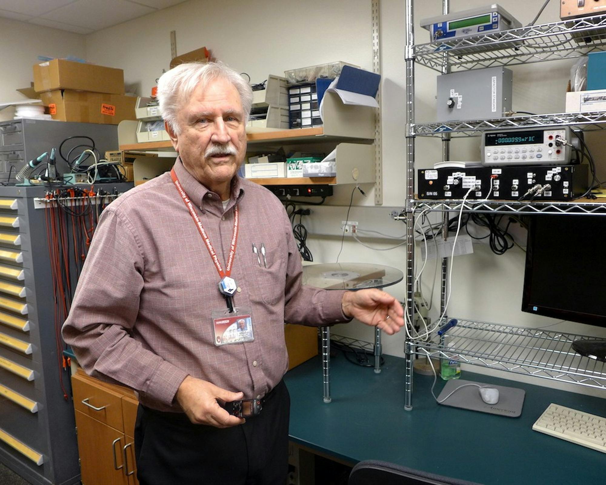 Larry DeWerd&nbsp;has worked at the University of Wisconsin Radiation Calibration Laboratory since 1981 and helps calibrate radiation instruments from across the country.