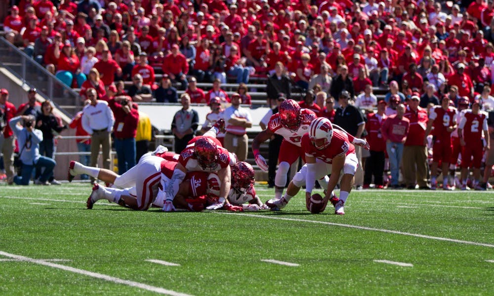 Connor Udelhoven has touched the ball just once in his career, a fumble recovery pictured above.