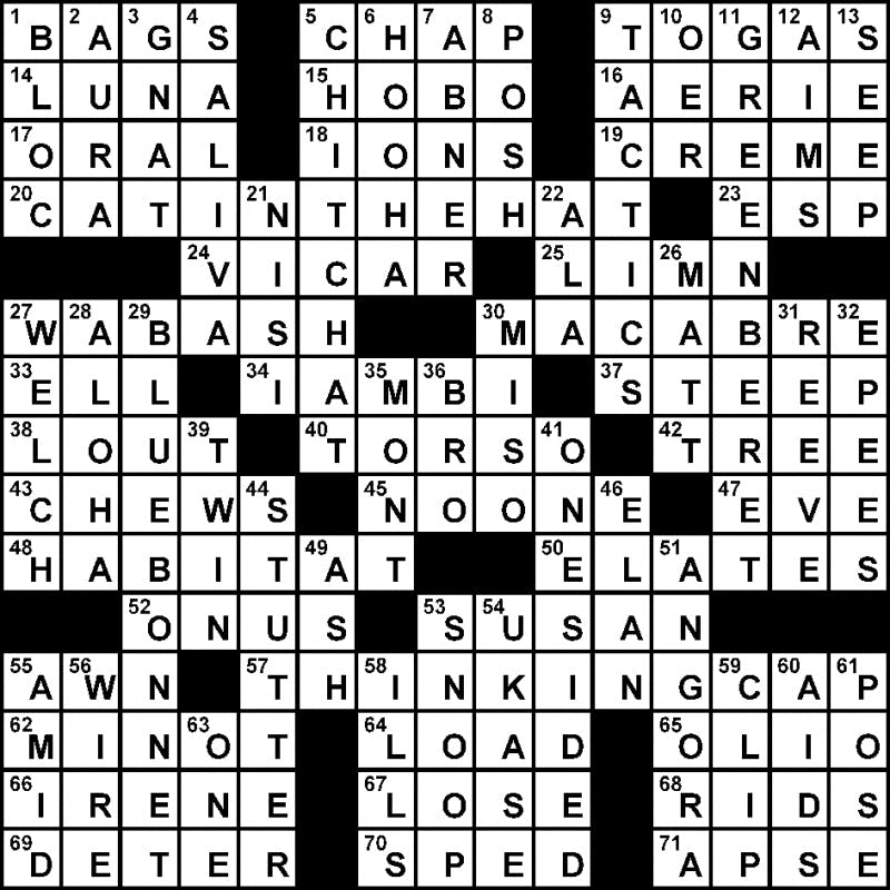 Crossword Solution - 10/03/2012