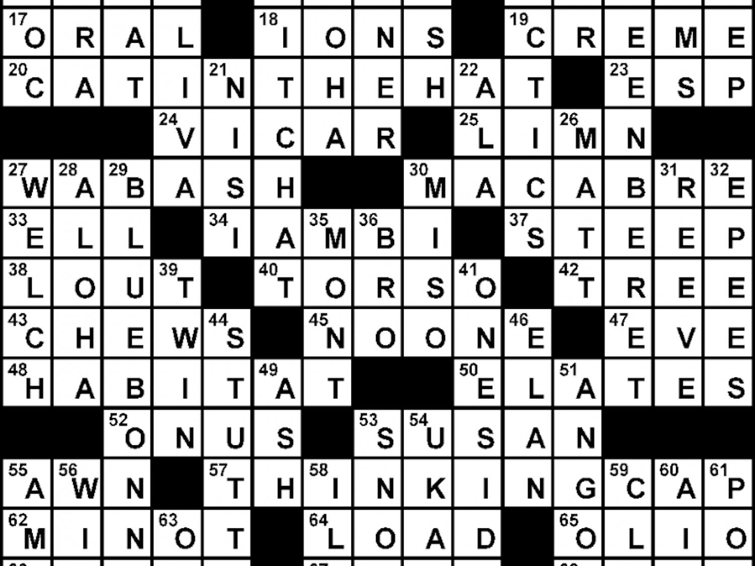 Crossword Solution - 10/03/2012