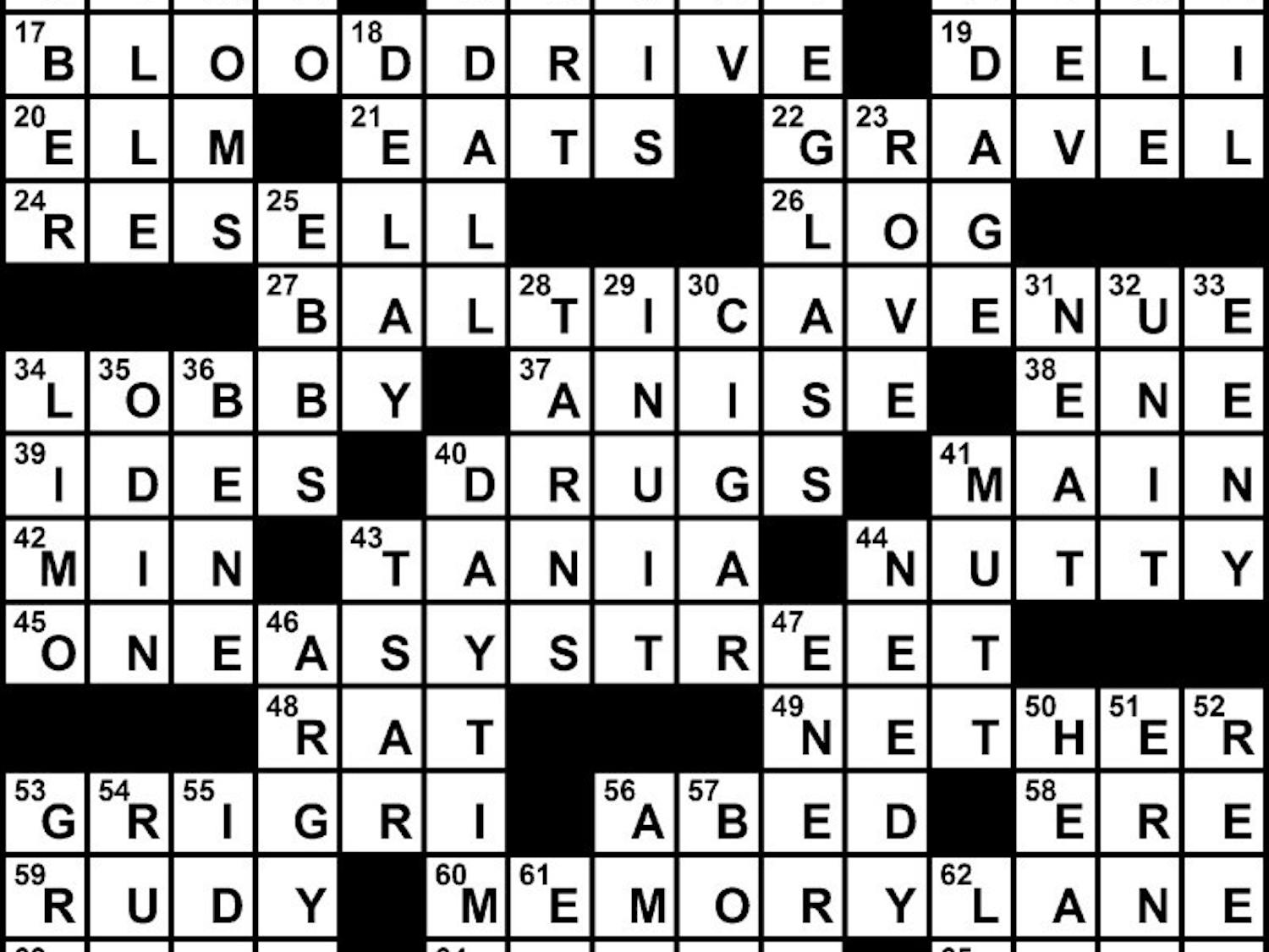 11/12/2009 - Crossword Solution
