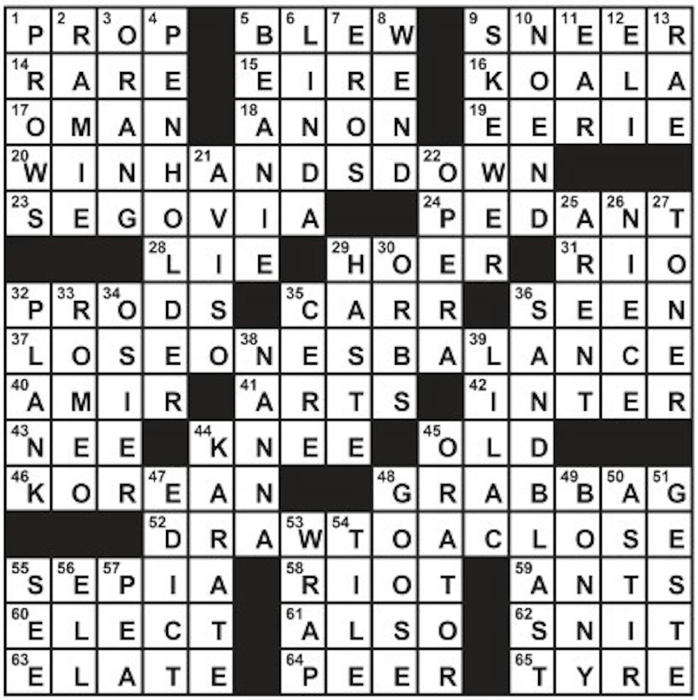 10/15/2009 - Crossword Solution