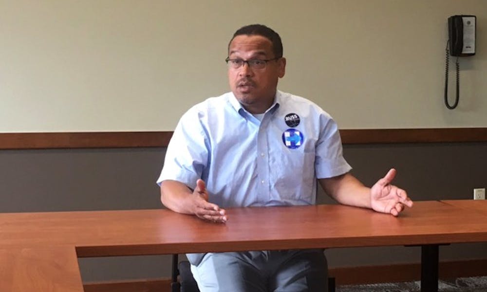 During a meeting Sunday, congressman Keith Ellison helped UW-Madison students plan for the upcoming presidential election.