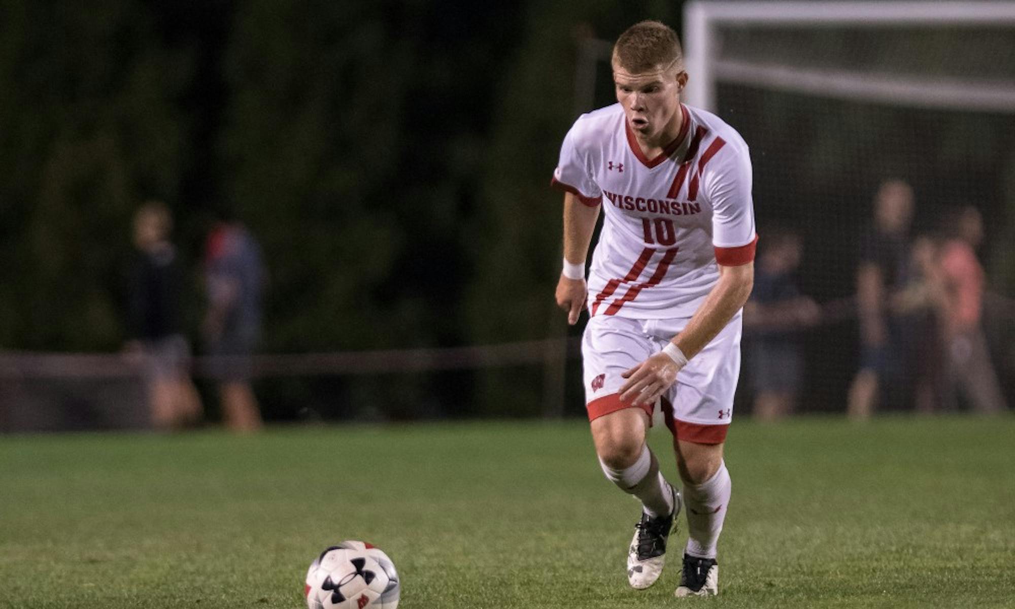 Chris Mueller had Wisconsin's lone assist in its 1-0 victory over Notre Dame.