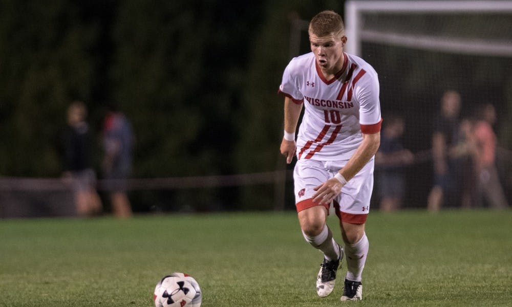 Chris Mueller had Wisconsin's lone assist in its 1-0 victory over Notre Dame.