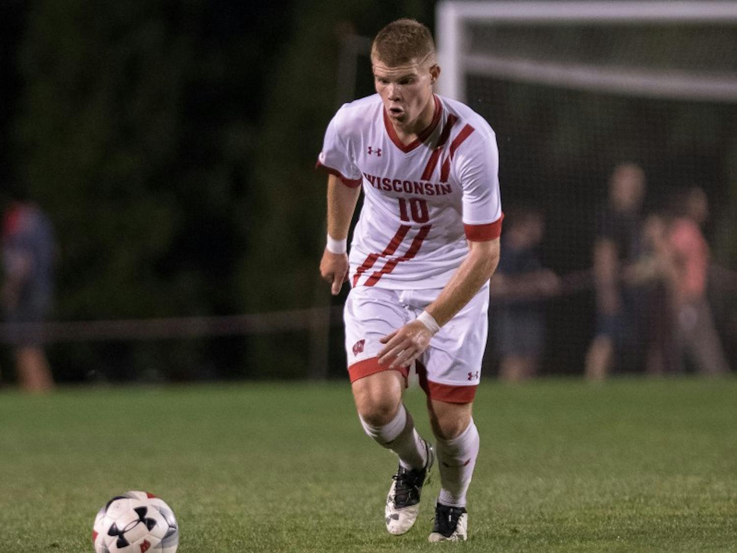 Chris Mueller had Wisconsin's lone assist in its 1-0 victory over Notre Dame.