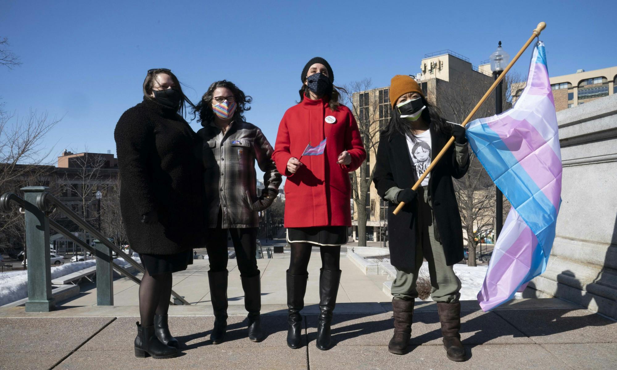 Rally to support trans athletes