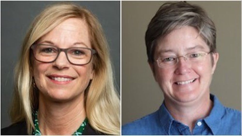Lisa Parks (left), and Rebecca Sandefur (right) each received a $625,000 grant to further their research goals. 