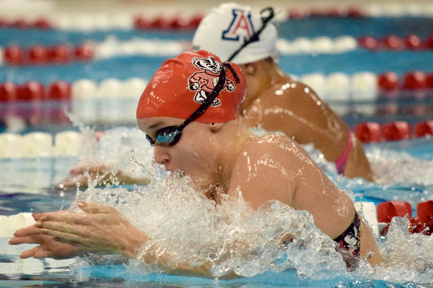 PHOTOS: Wisconsin Swim and Dive leads day one of the meet against Arizona and Michigan 
