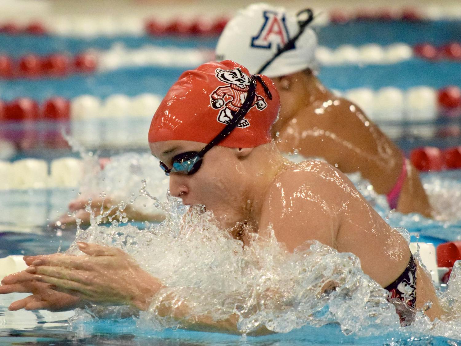 PHOTOS: Wisconsin Swim and Dive leads day one of the meet against Arizona and Michigan 