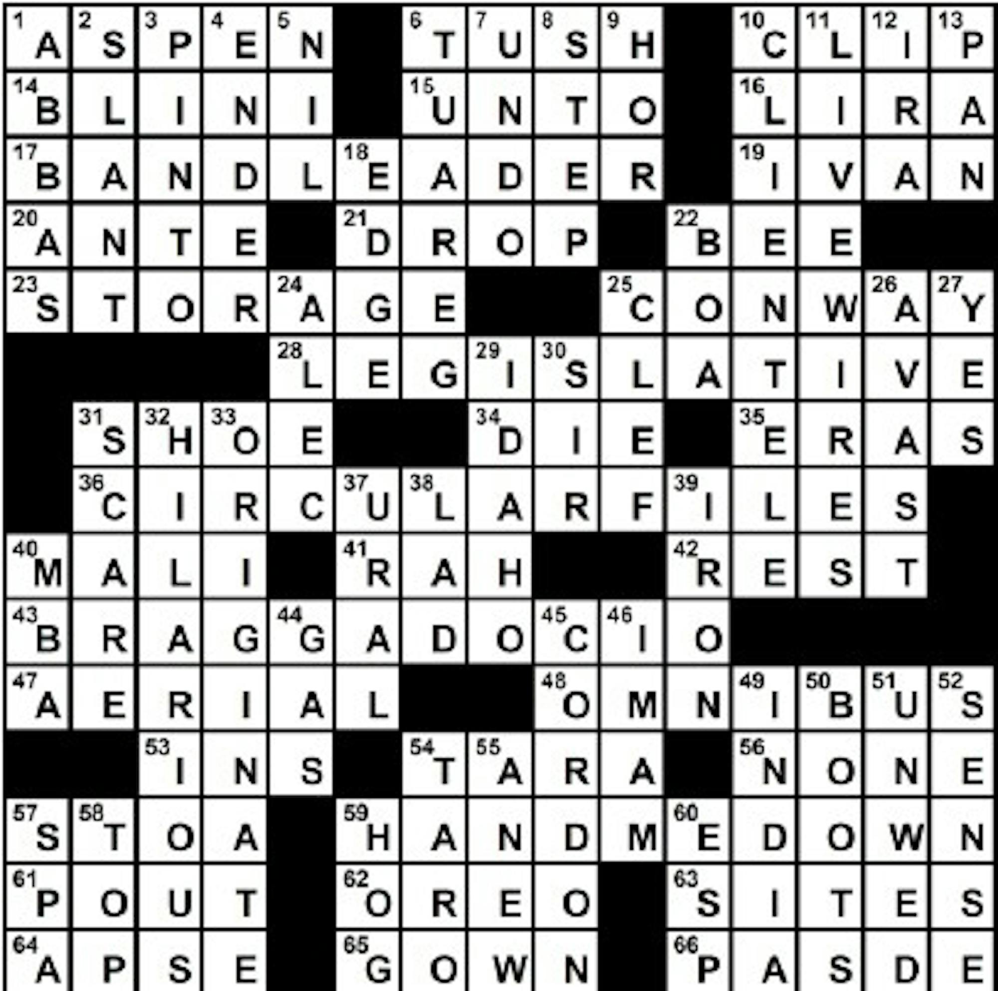 11/02/2009 - Crossword Solution