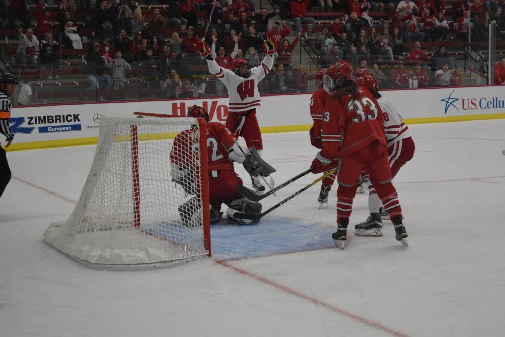 Wisconsin avoided snapping its 26-game home-winning streak thanks to a goal with under two minutes remaining.&nbsp;