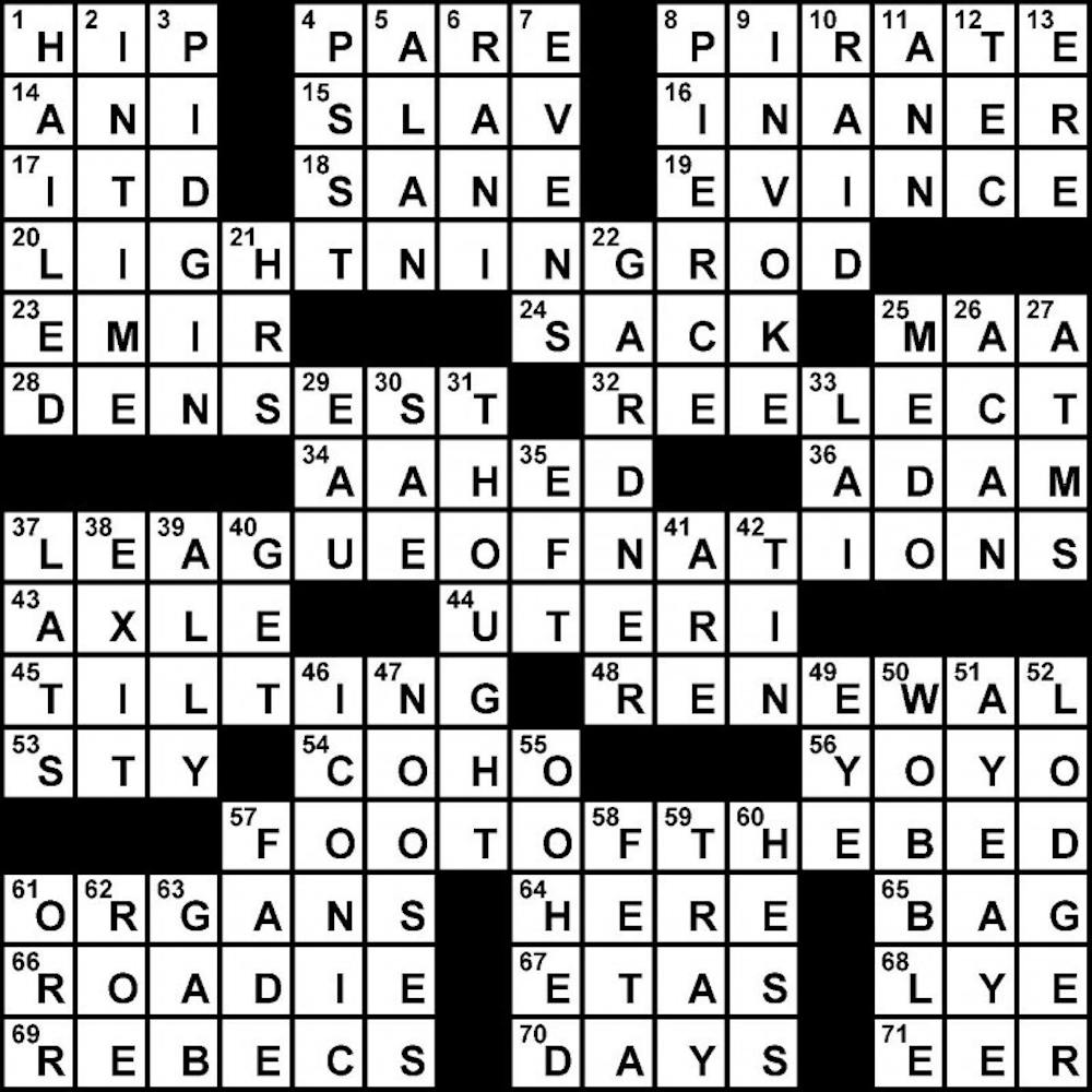 03/29/2011 - Crossword Solution