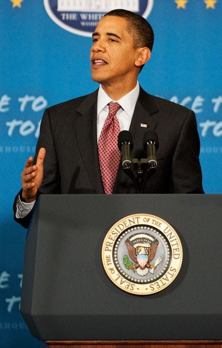 Obama on campus today