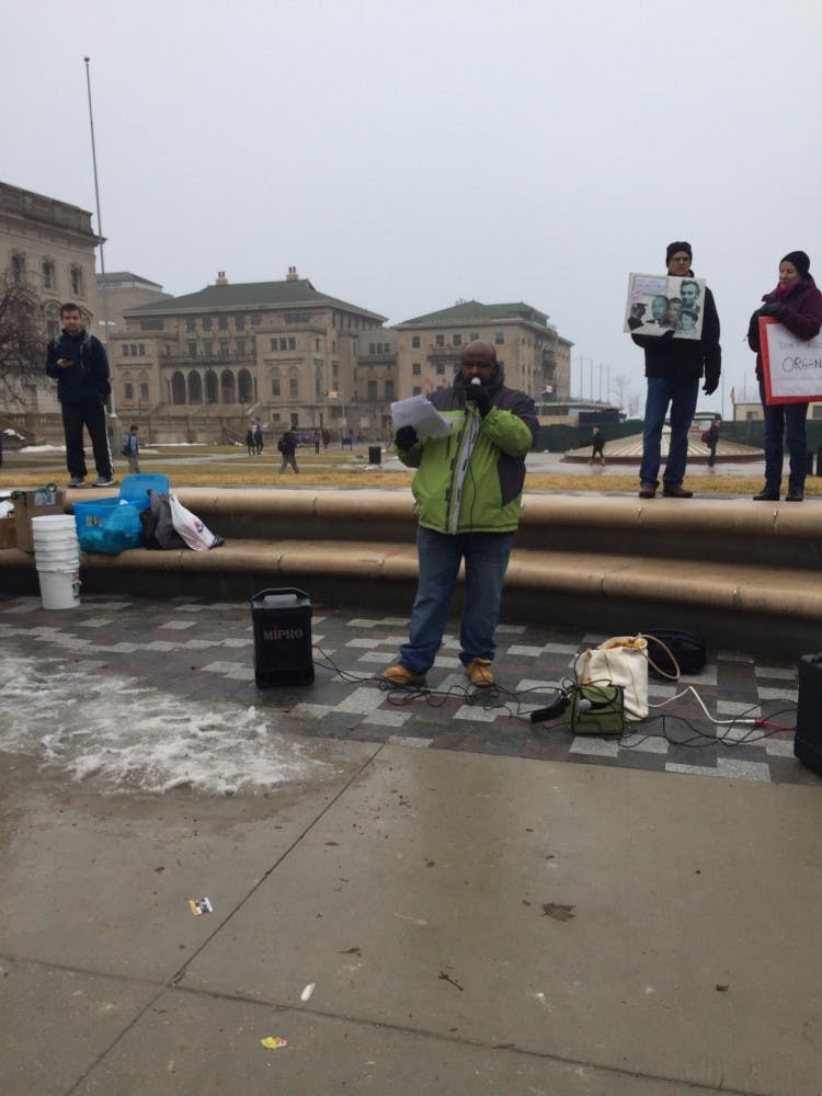 After students walked out of classes to protest Trump's inauguration Friday, some joined a city-wide rally and march in downtown Madison.