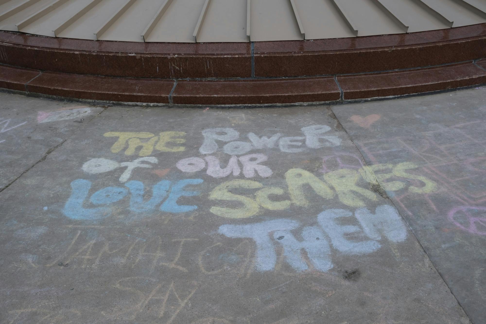 PHOTOS: Pro-Palestine encampment chalkings