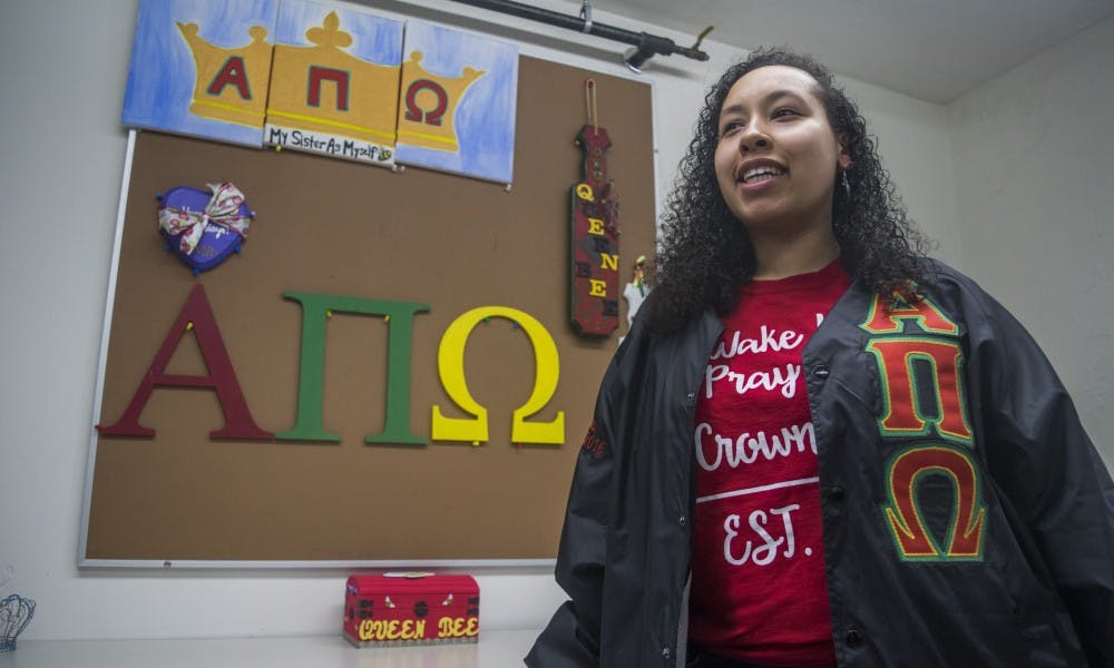 Despite being the smallest sorority at the university, Alpha Pi Omega Vice President Faith Bowman said the organization has a strong sense of community.