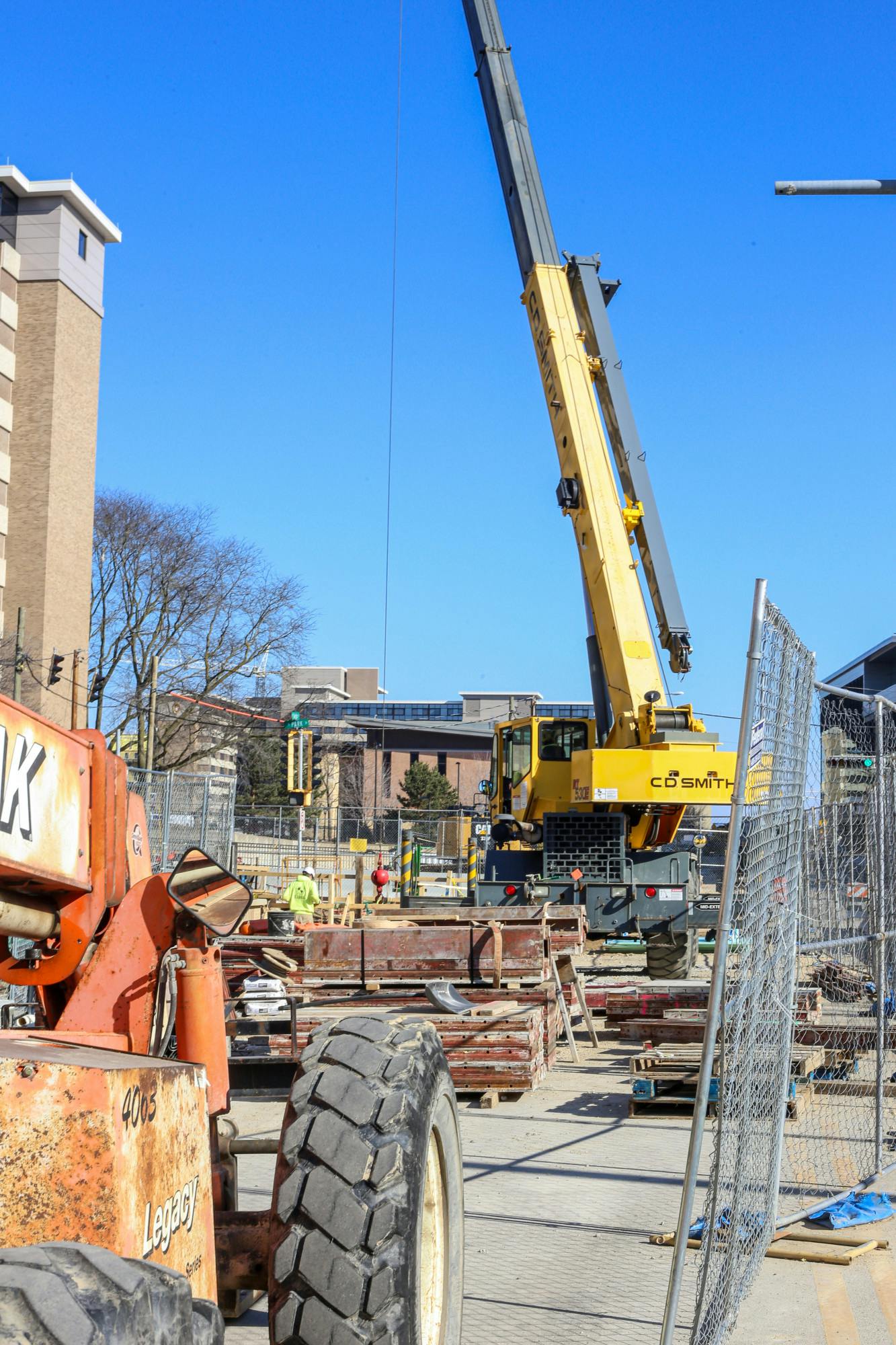 Construction N Park St @ W Dayton st 1