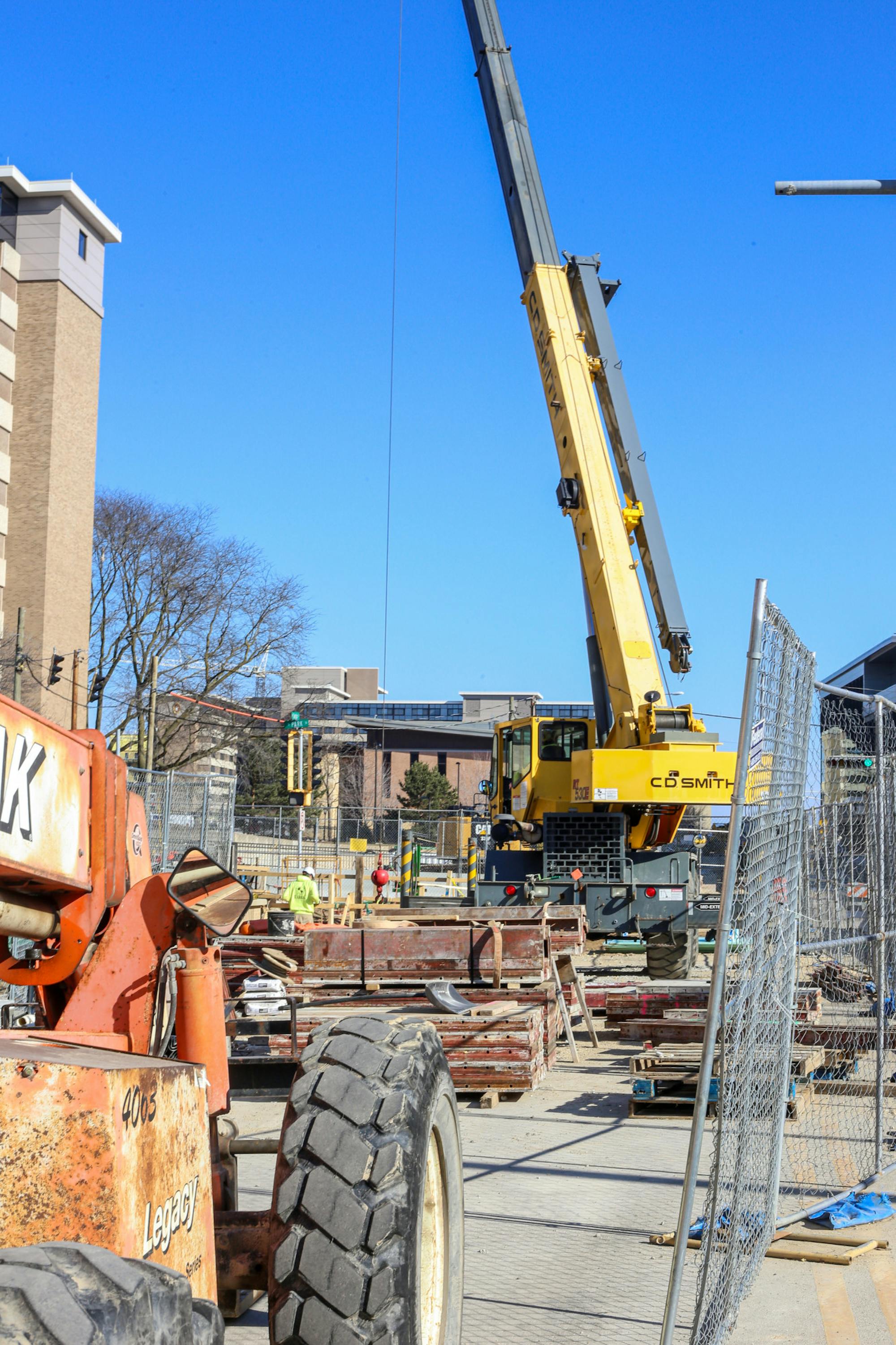 Construction N Park St @ W Dayton st 1