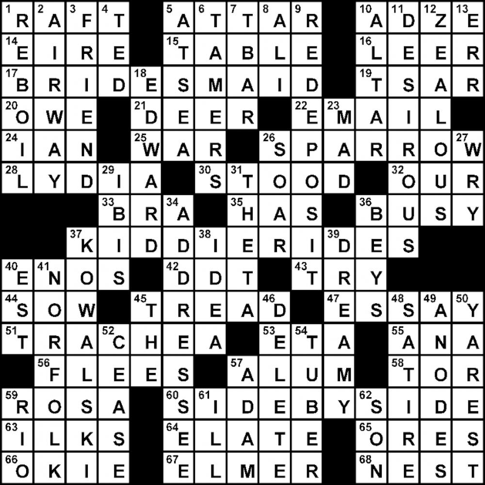 Crossword Solution - 10/30/2012
