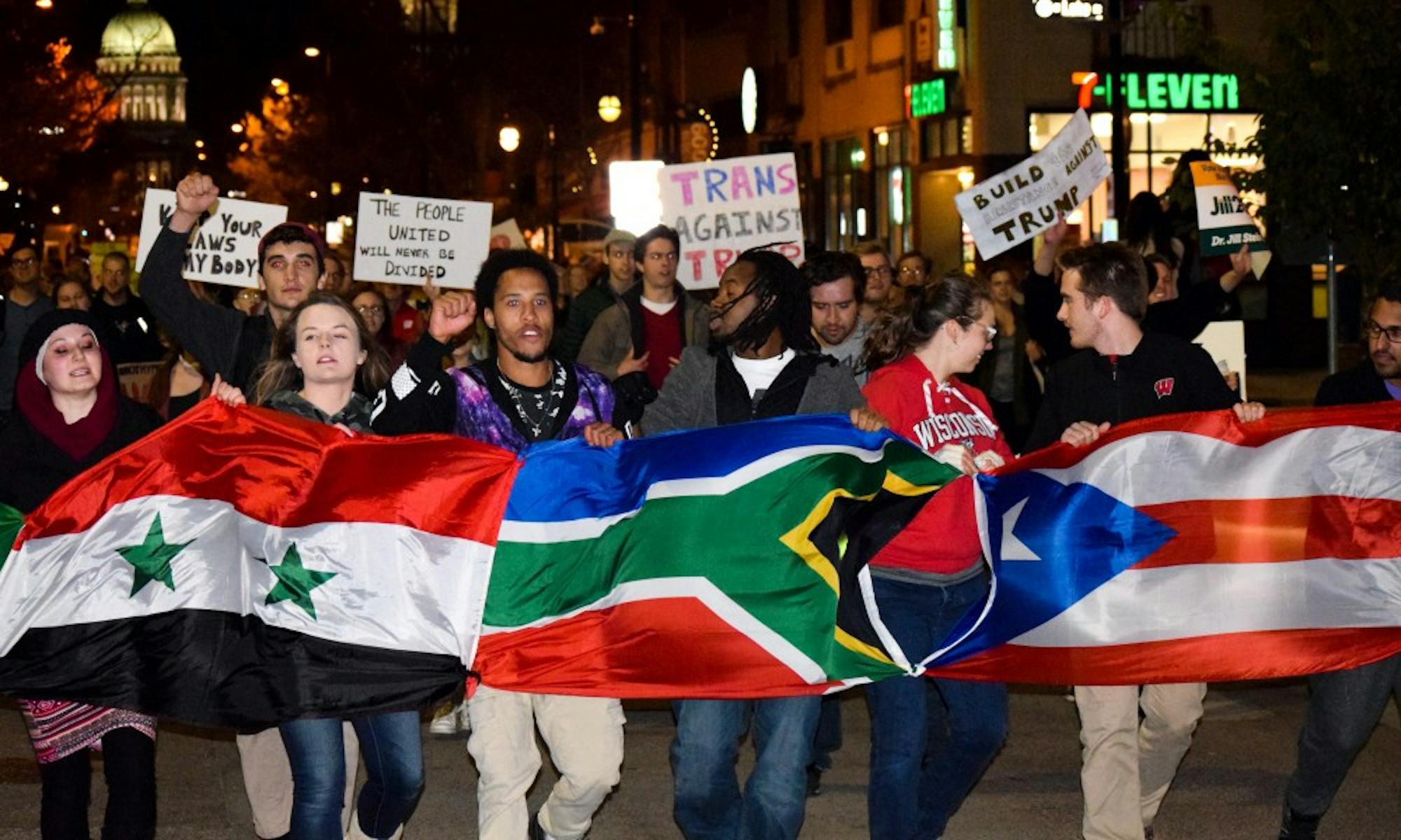 Protests have erupted in Madison and around the country after Donald Trump's presidential victory.