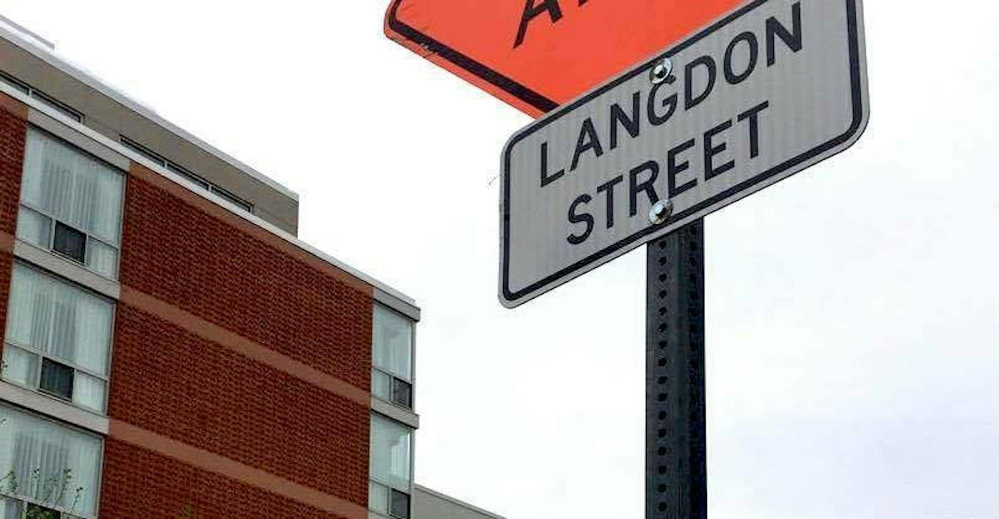 Anti-Semitic graffiti was found on parking signs at a house on Langdon Street late Monday night.&nbsp;