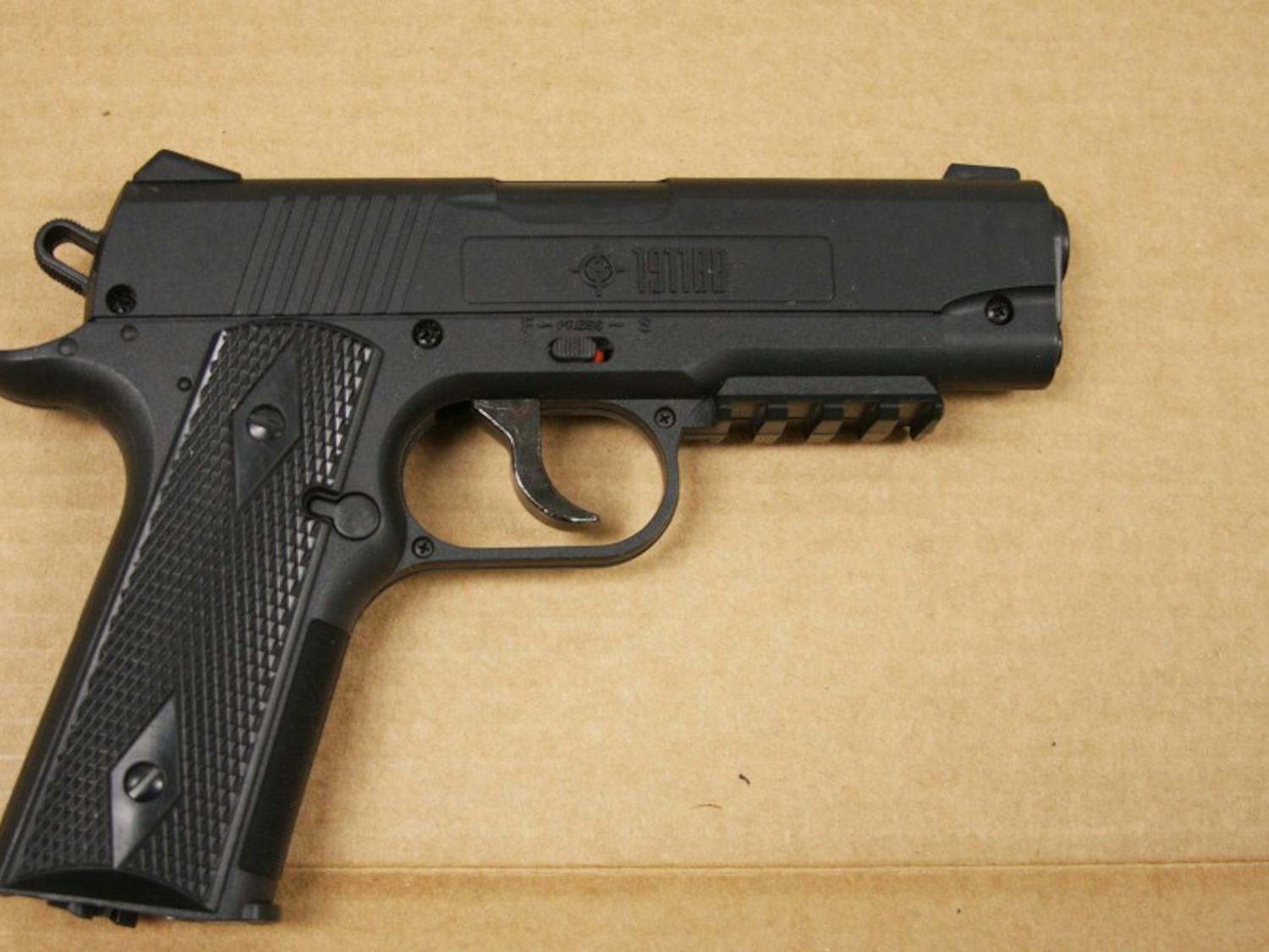 Two teenage boys were arrested carrying BB guns in relation to an incident in which a man was robbed.