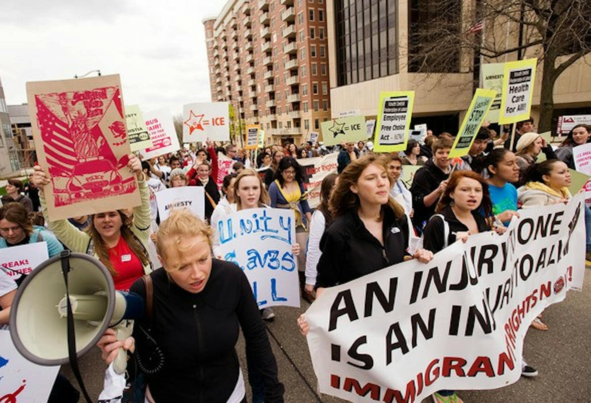 Student organizations march for change