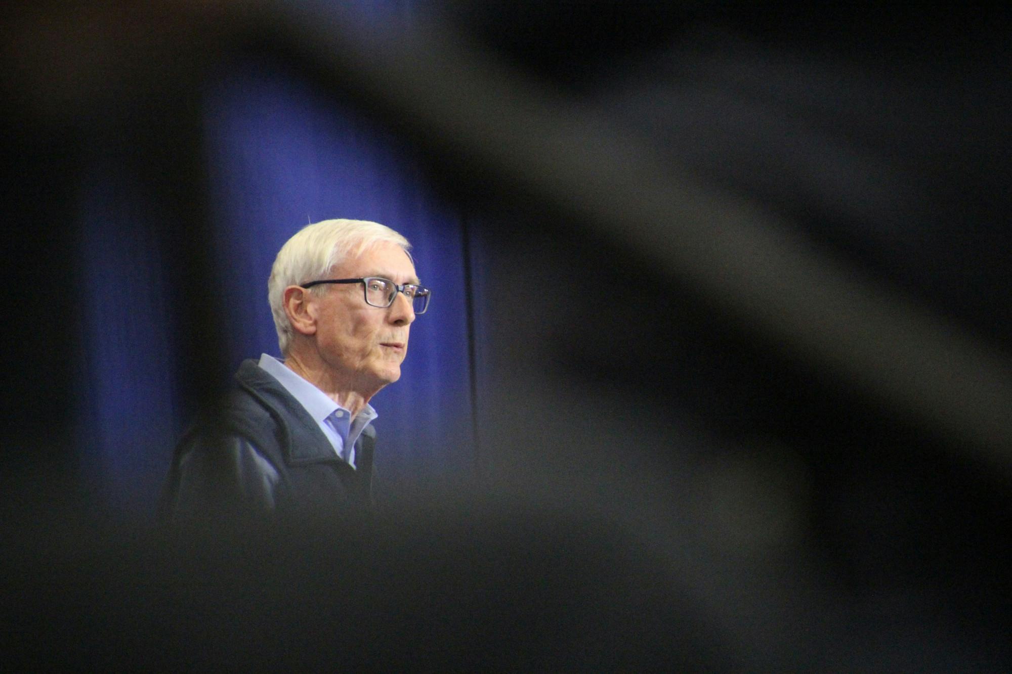 Drake White-Bergey Democratic Party Rally Governor Tony Evers.JPG