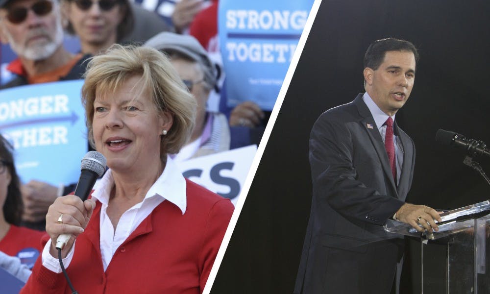 Gov. Scott Walker and Democratic challenger Tony Evers are statistically tied in Marquette’s newest gubernatorial poll, while U.S. Sen. Tammy Baldwin, D-Wis., maintains a hefty lead on Republican Leah Vukmir.