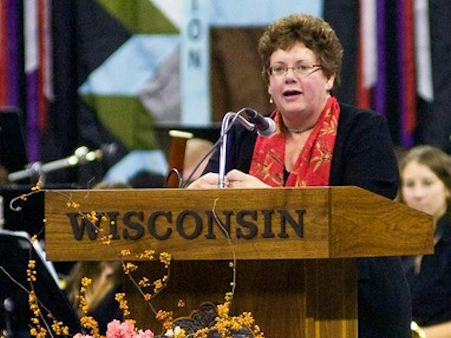 Martin receives official UW welcome at speech