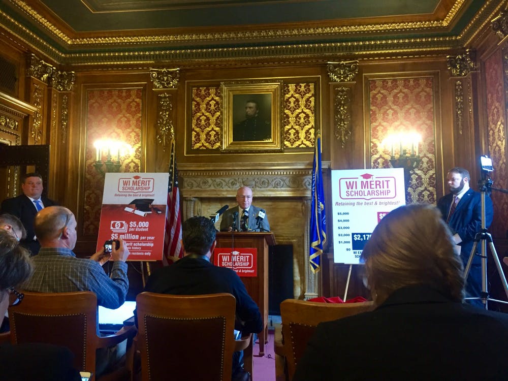 UW System President Ray Cross praised the GOP proposal to create a new merit-based scholarship for Wisconsin students in a press conference Tuesday.