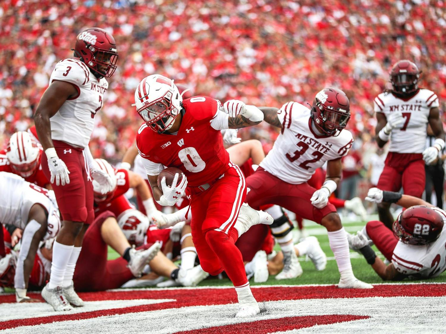 PHOTOS: Wisconsin beats New Mexico State 66-7