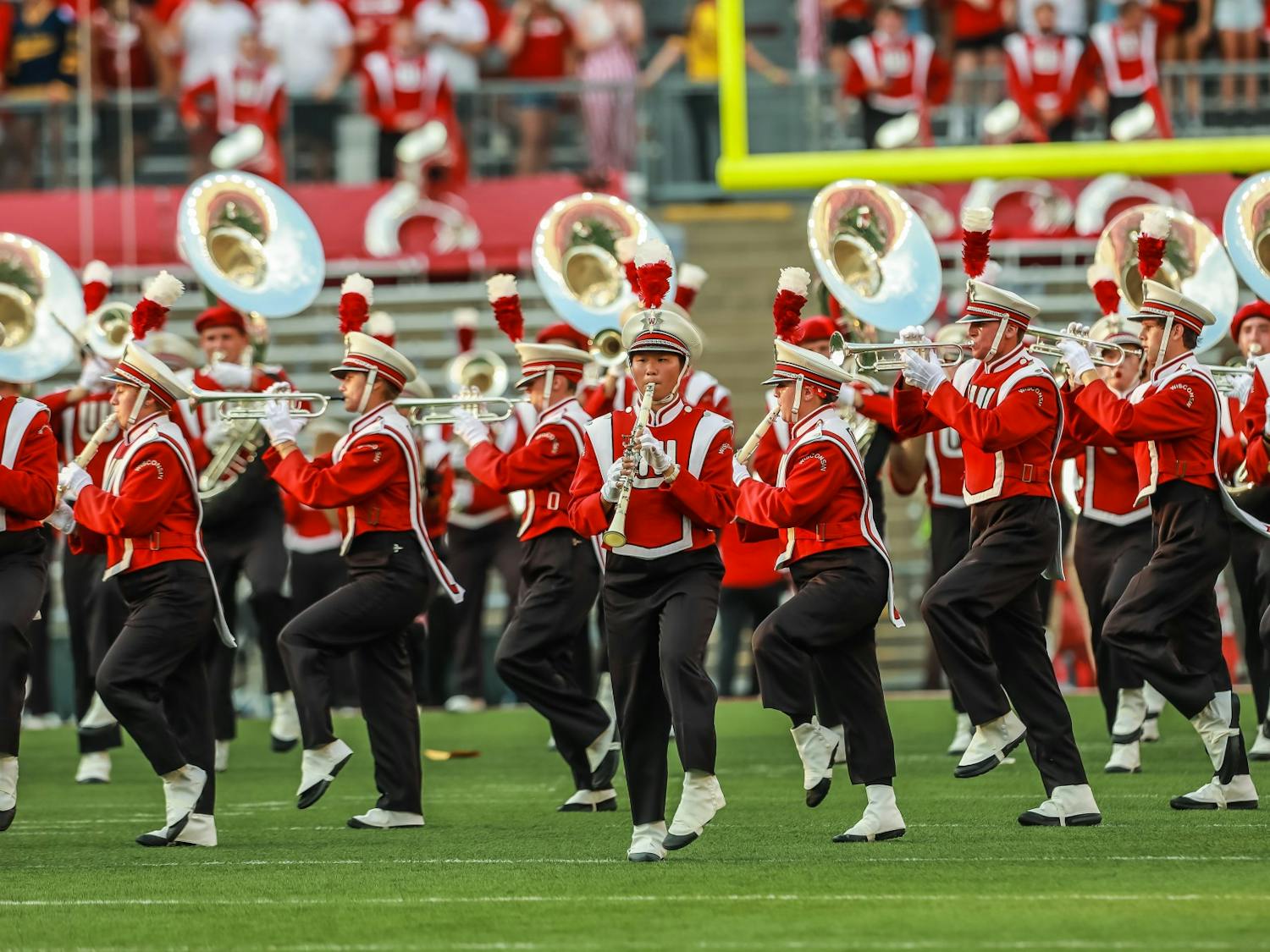 Photo of the UW Marching Band.