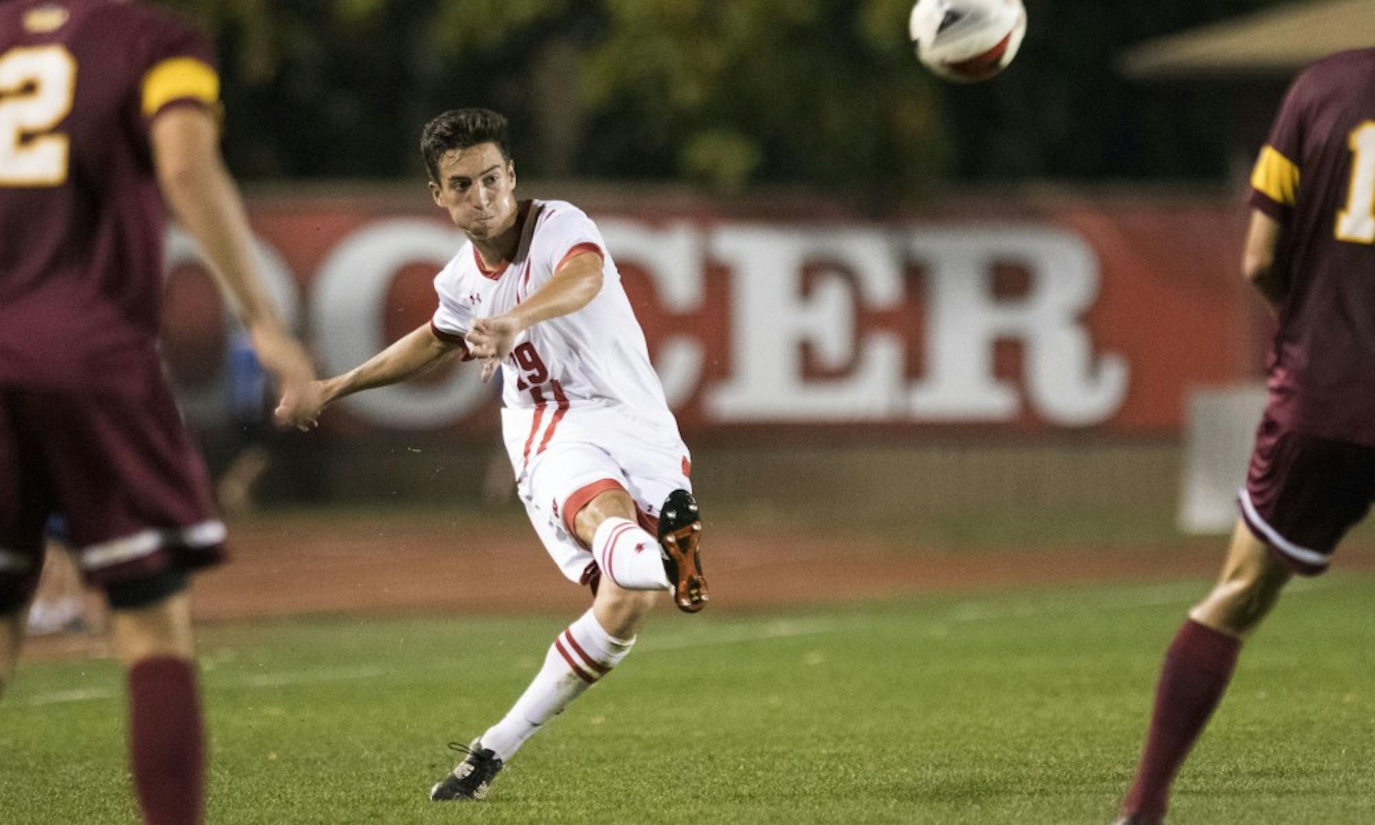 Senior defender Isaac Schlenker scored his third goal of the season as the Badgers won 2-1 in overtime.&nbsp;