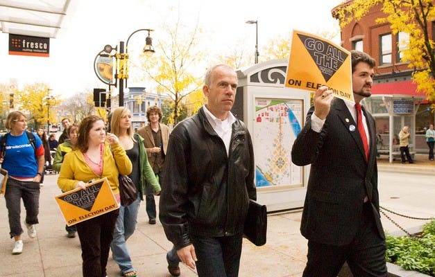 Students urged at rally to vote for a 'pro-fairness' Legislature