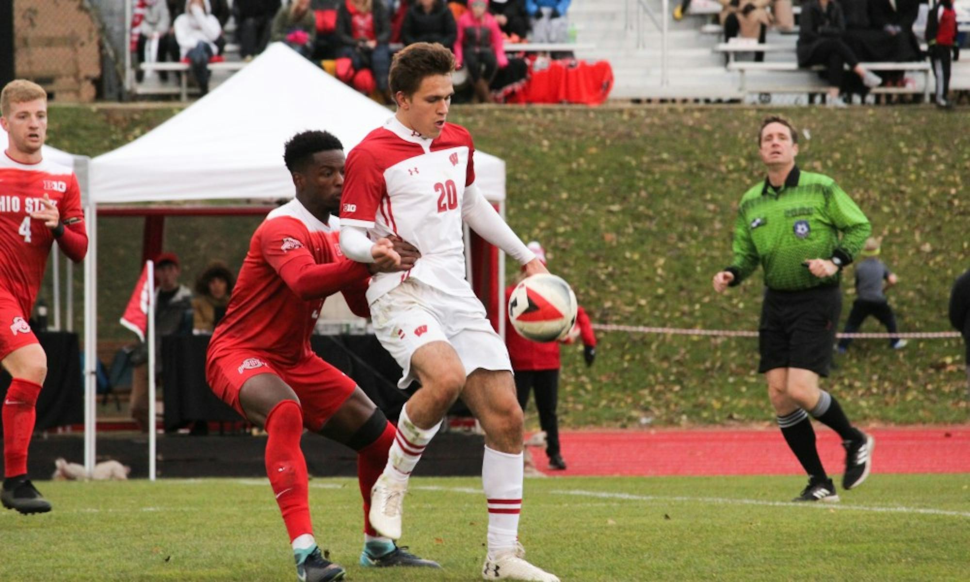 Freshman forward Noah Melick scored twice in the Badgers' 6-3 win over Rutgers as they advanced to the Big Ten Tournament semifinals.&nbsp;