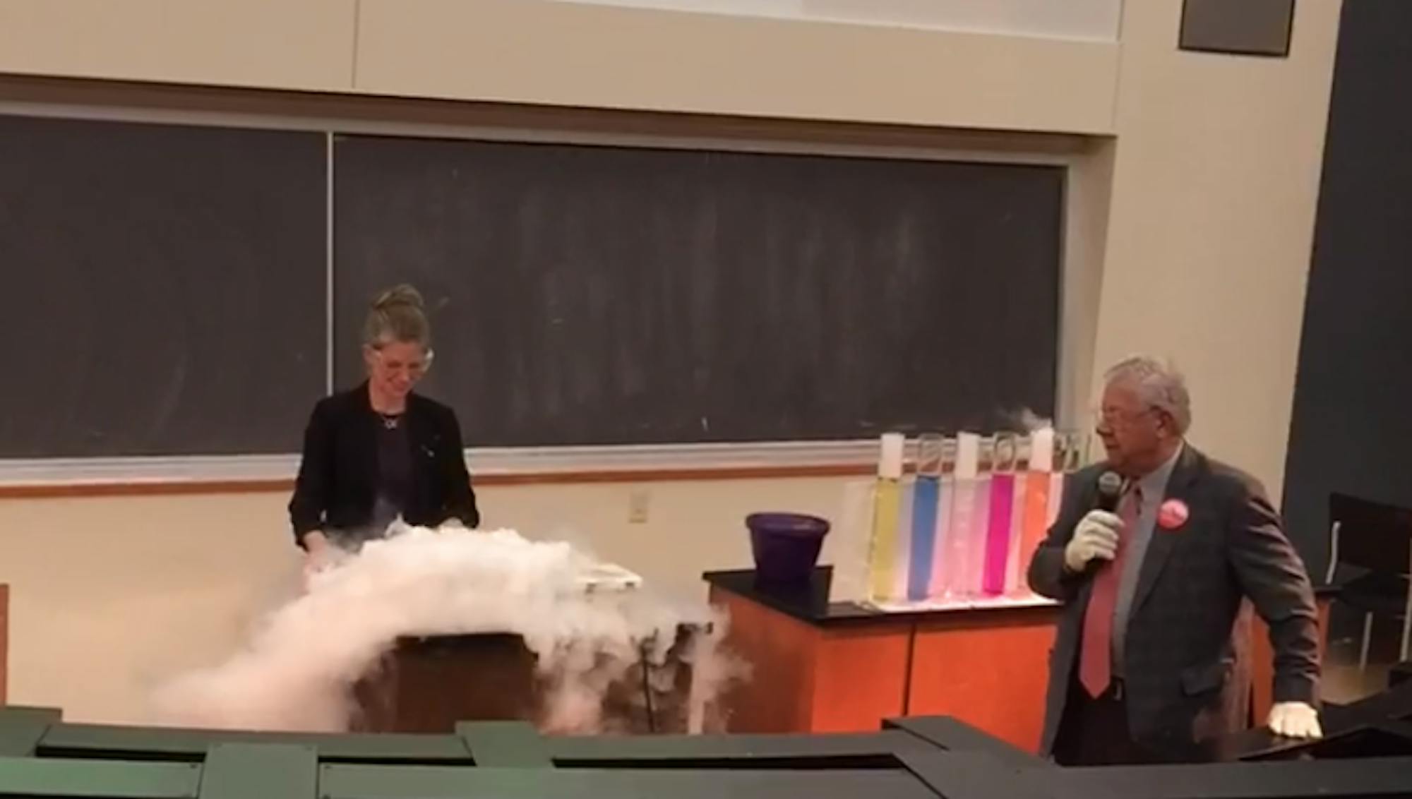 Dr.&nbsp;Nadia Drake, a contributing writer for National Geographic, began her talk Friday with a chemistry&nbsp;experiment.