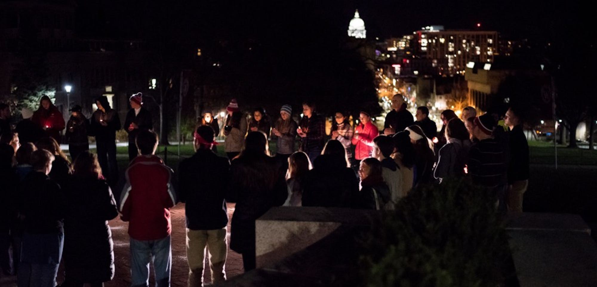 On Nov. 13, UW students held a candlelit vigil at Bascom Hill to show their support for the people of Paris.