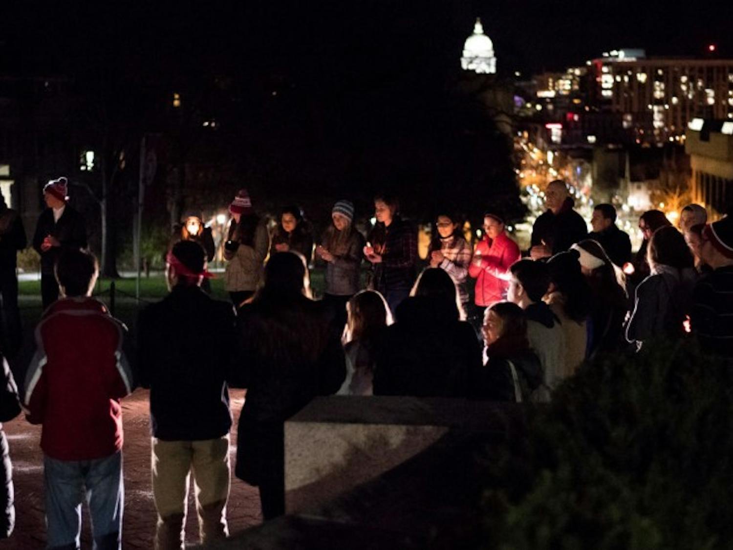 On Nov. 13, UW students held a candlelit vigil at Bascom Hill to show their support for the people of Paris.