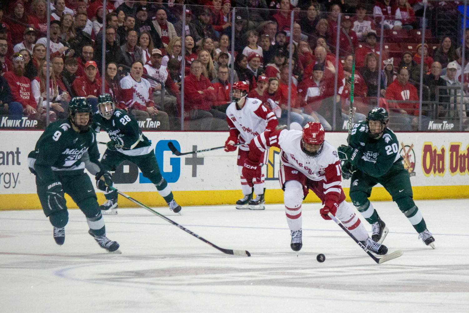 PHOTOS: Badgers defeated by Michigan State Spartans 5-2